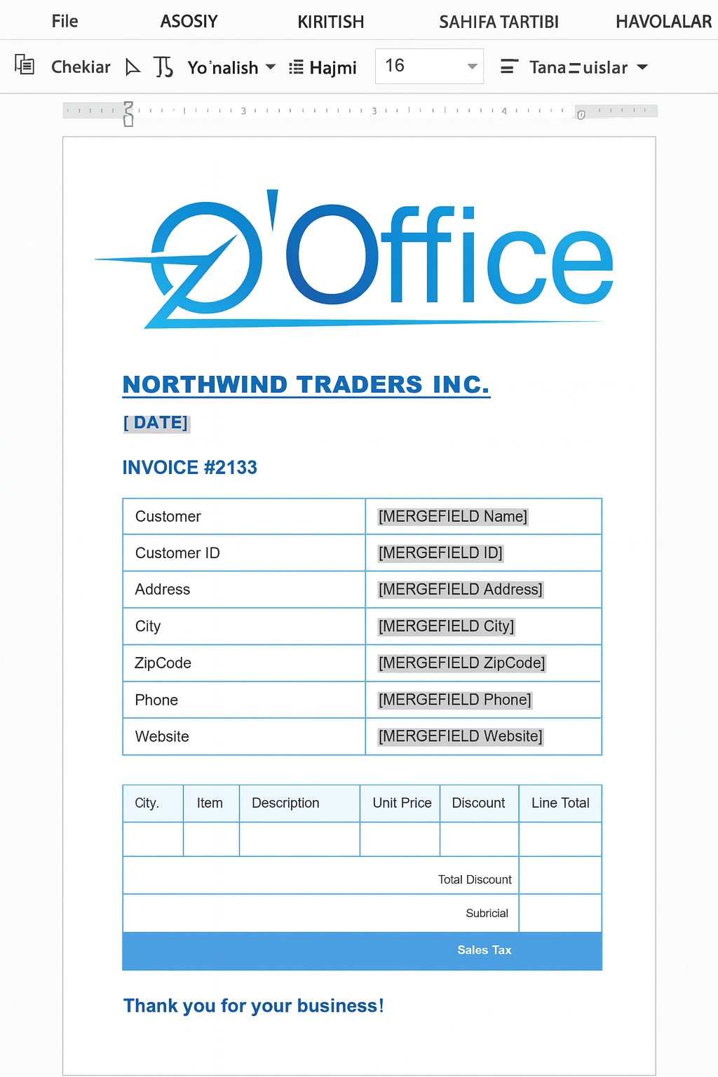 Document Fields & Mail Merge